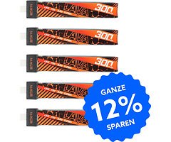 BetaFPV Lipo battery LAVA BT2.0 300mAh 1S 75C 5 pieces