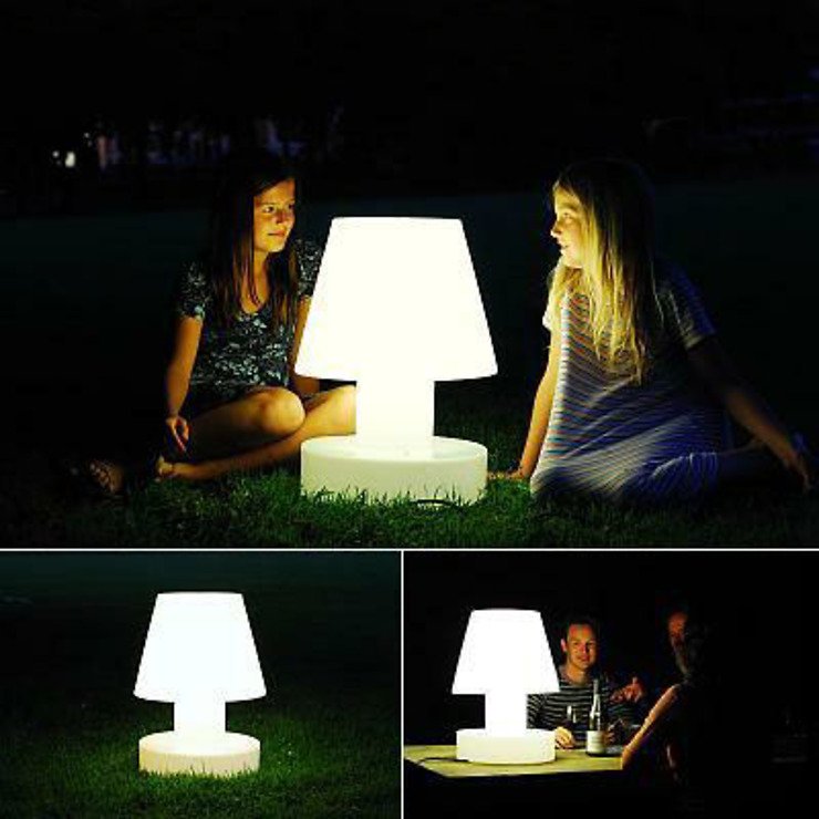 Bloom Lampe Portable Lamp mit Kabel 28cm weiß - Thumbnail 4
