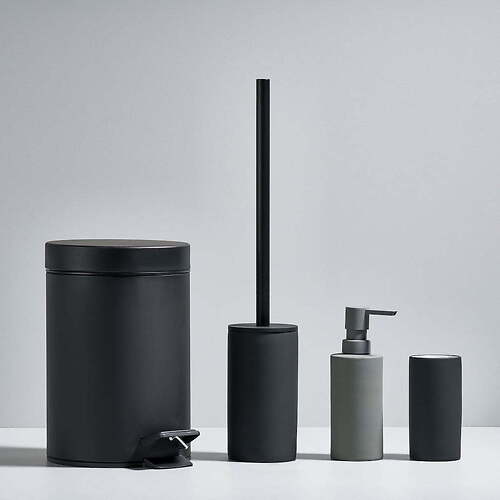Zone Soap Dispenser Solo Porcelain Soft Touch black matt