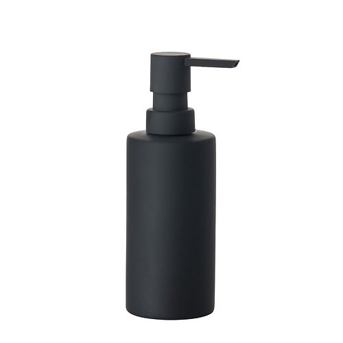 Zone Soap Dispenser Solo Porcelain Soft Touch black matt