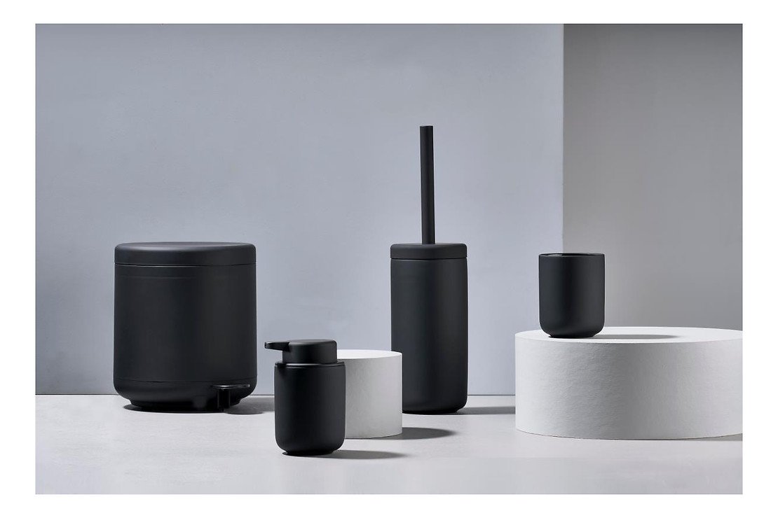 Spazzolino da toilette a zona Ume in ceramica Ume soft touch nero opaco - Thumbnail 2