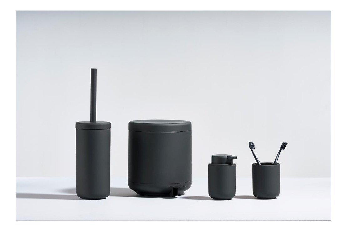 Zone Pedaleimer Ume 4 l ABS Soft Touch schwarz matt - Thumbnail 2