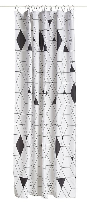 Zone Duschvorhang Harlequin Polyester 2 x 1,8 m schwarz - Pic 1