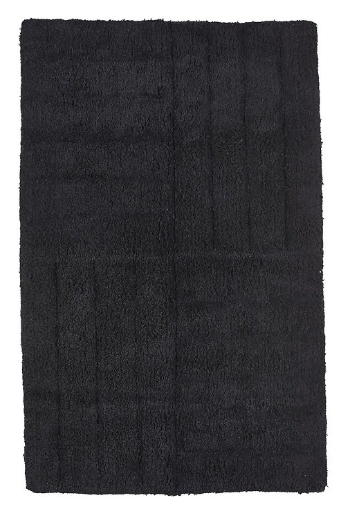 Zone Badematte 80 x 50 cm Baumwolle schwarz - Thumbnail 1