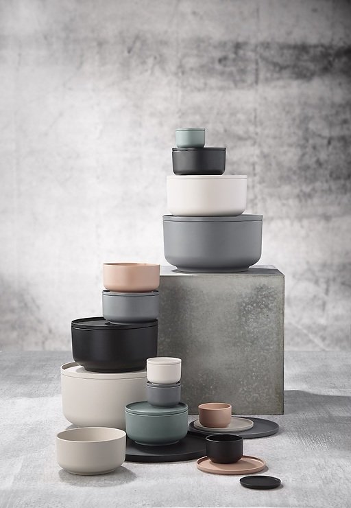 Zone Schüssel mit Deckel Peili 9 x 6 cm Melamin schwarz - Thumbnail 3