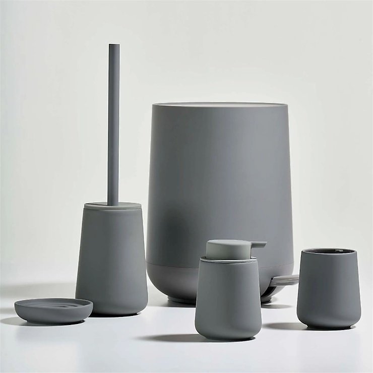 Distributore di sapone a zone Nova One in ceramica soft touch grigio opaco - Thumbnail 2