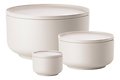 Zone bowl with lid Peili Set of 3 melamine light gray - Thumbnail 1