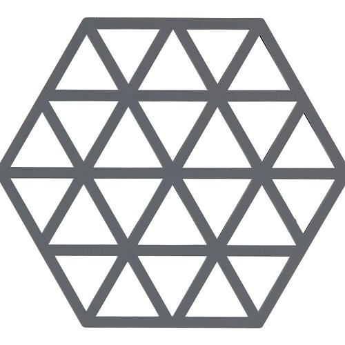 Zone Tapis de pot Triangles hexagonaux 16 x 14 cm gris silicone