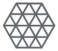 Zone Denmark Topfuntersetzer Hexagon Dreiecke 14 x 16 cm Silikon Cool Grey - Thumbnail 1