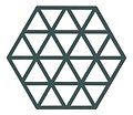 Zone Tapis de pot Triangles hexagonaux 16 x 14 cm vert silicone - Thumbnail 1