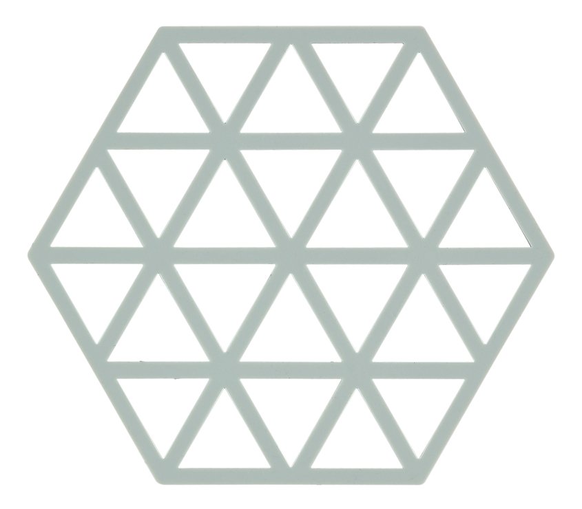 Zone Trivet Hexagon Triangles 16 x 14 cm Silicone light green - Thumbnail 1