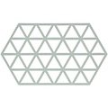 Zone Pot mat Triángulos hexagonales 24 x 14 cm de silicona verde claro - Thumbnail 1