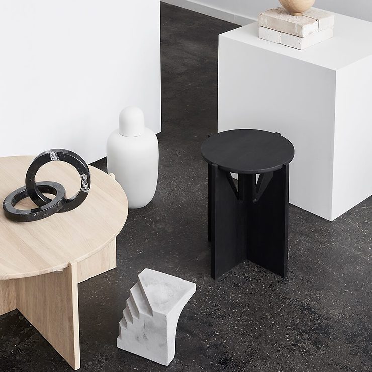 Kristina Dam Stool Oak Black - Thumbnail 2