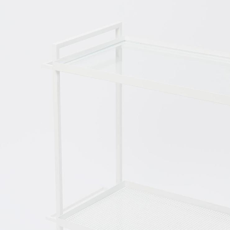 Kristina Dam Servierwagen Bauhaus Trolly Stahl weiss - Thumbnail 3