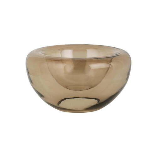 Kristina Dam bowl Opal 25 x 13 cm glass brown