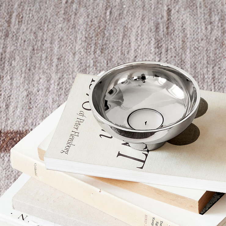 Kristina Dam Teelichthalter Alumina 11 x 6 cm silber - Thumbnail 2