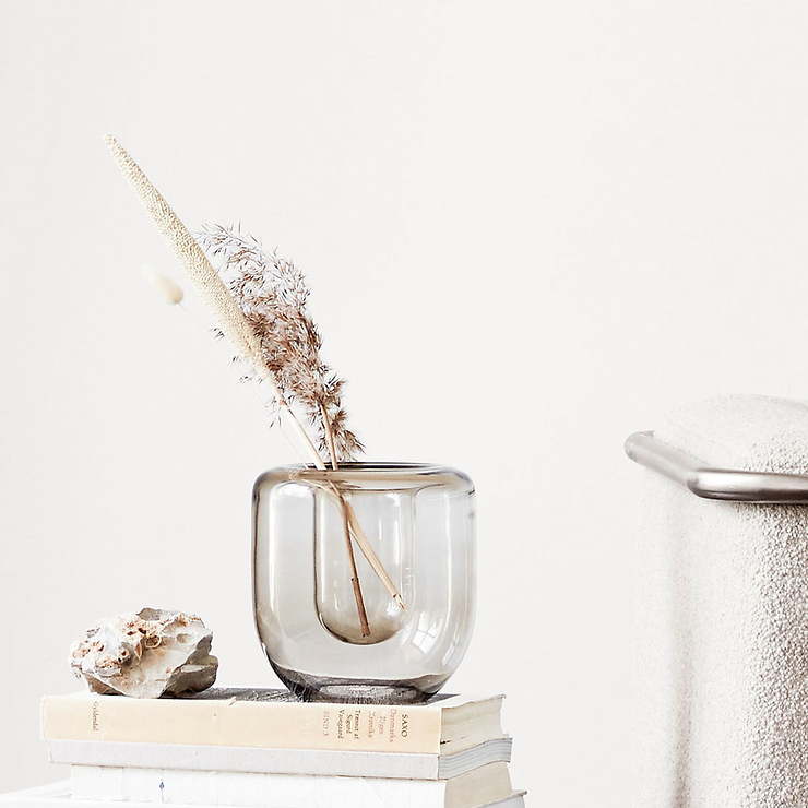 Kristina Dam Vase Opal 16 cm glass brown - Thumbnail 3