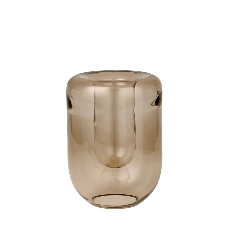 Kristina Dam Vaso Opale 20 cm in vetro marrone - Thumbnail 1