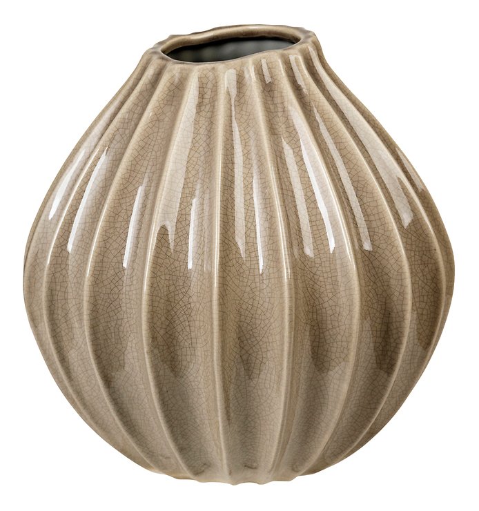 Broste Vase Wide Keramik grau 25 cm - Pic 1