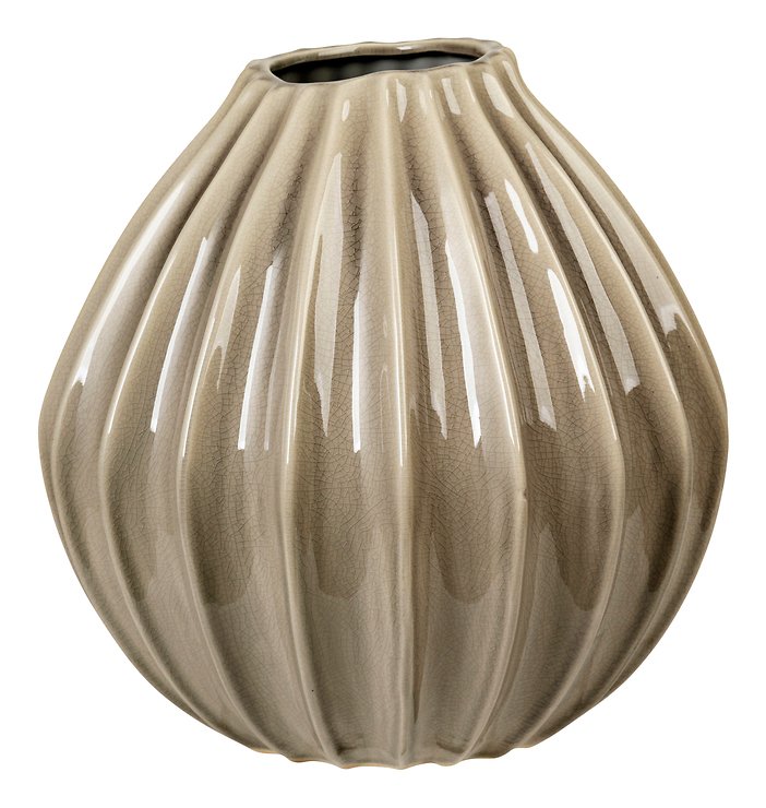 Broste Vase Wide Keramik grau 30 cm - Pic 1