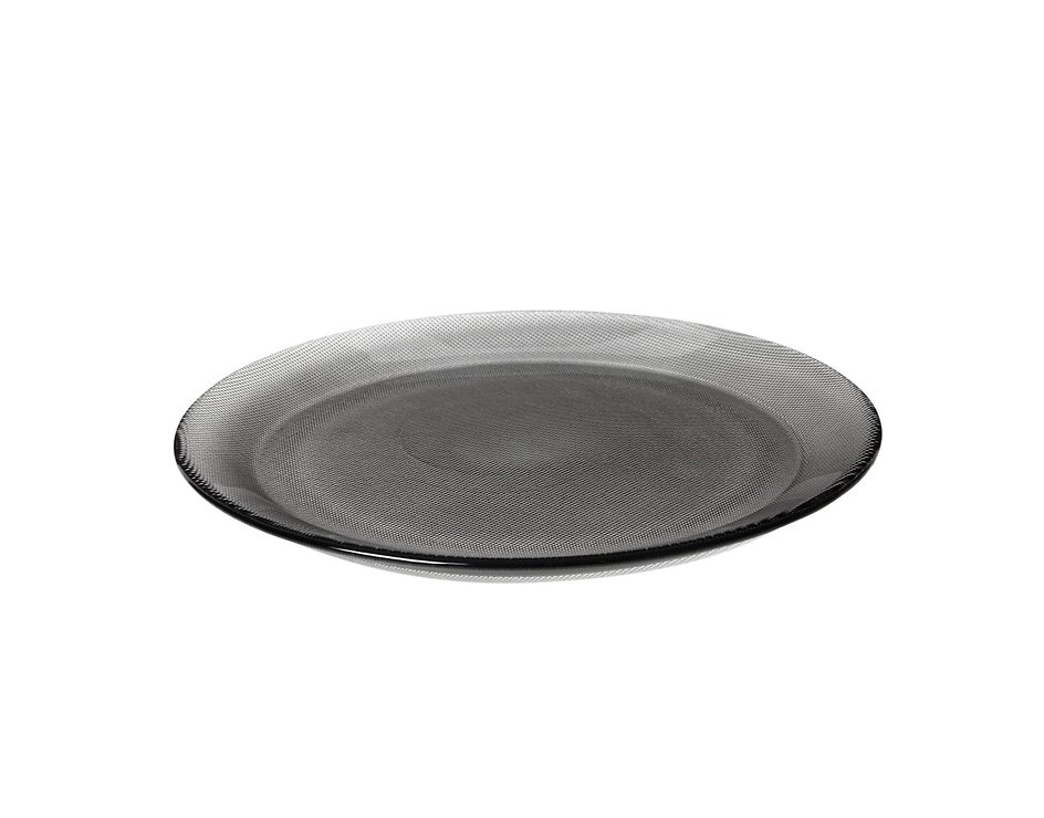 Broste Copenhagen Speiseteller Smoke 26,5cm Glas klar grau - Pic 1