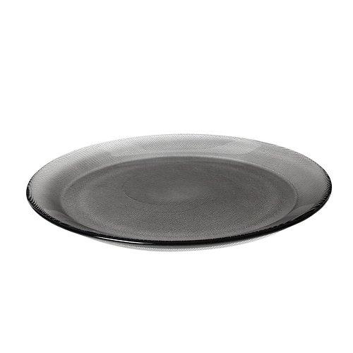 Broste Copenhagen Speiseteller Smoke 26,5cm Glas klar grau