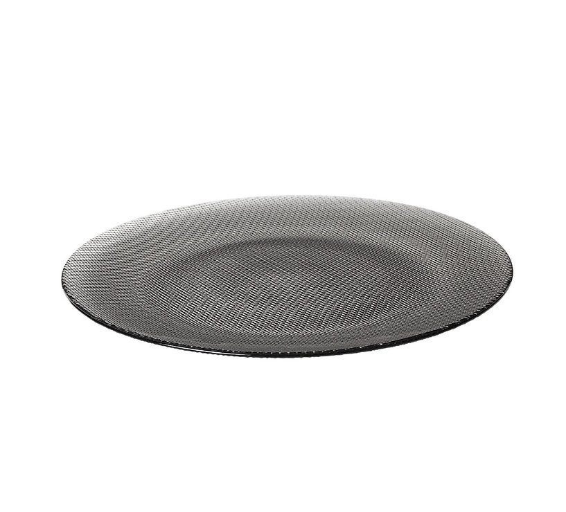 Broste Copenhagen Speiseteller Smoke 32,5cm Glas klar grau - Pic 1