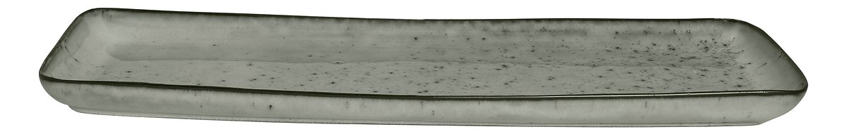 Broste Copenhagen Servierplatte rechteckig Nordic Sea 12,5 x 35 cm Keramik grau - Pic 1