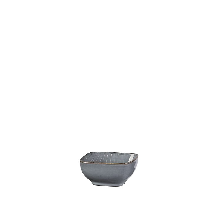 Broste dip bowl square Nordic Sea 8 x 4 cm ceramic gray - Pic 1