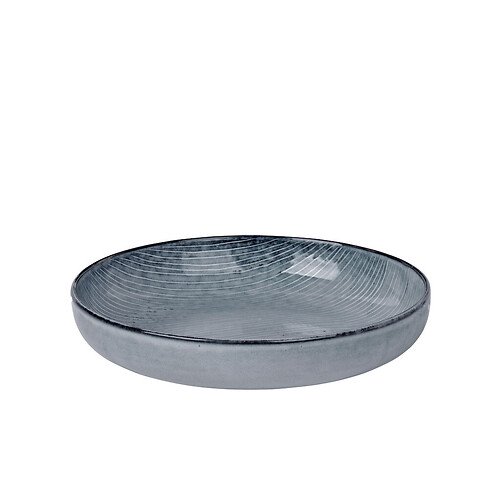 Broste bowl flat Nordic Sea 22,5 x 4,8 cm in ceramica grigia