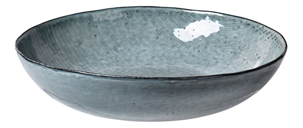 Broste Salatschüssel flach Nordic Sea 34,5 cm Keramik grau - Pic 1