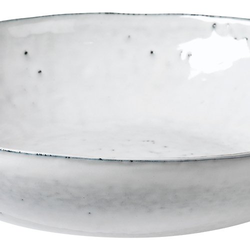 Breads salad bowl flat Nordic sand 34,5 x 7,5 cm ceramic sand