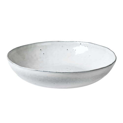 Broste Copenhagen Salatschüssel flach Nordic Sand 34,5 x 7,5 cm Steingut sand