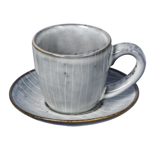 Breads cup and saucer Nordic Sea 150 ml ceramic grey