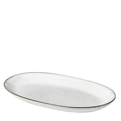 Broste Copenhagen serving platter oval Nordic Sand 18 x 30 cm stoneware sand