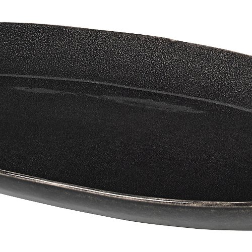 Breads serving dish oval Nordic Coal 17 x 30 cm ceramic charcoal