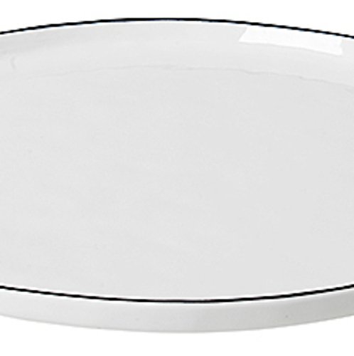 Broste dinner plate Salt 28 cm porcelain white black