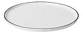 Broste Dinner Plate Salt 28 cm porcelain white black - Thumbnail 1