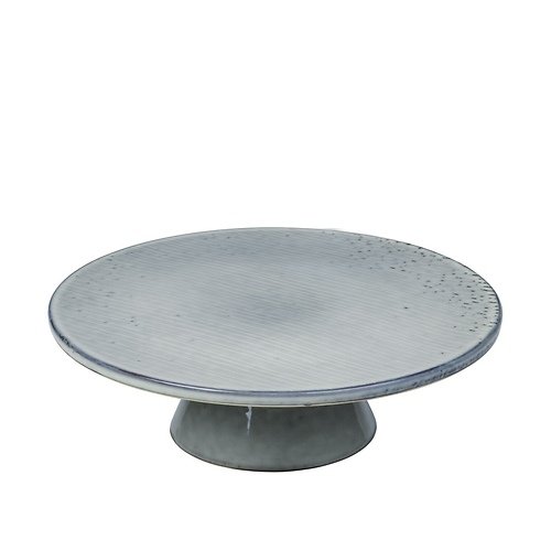 Broste Copenhagen Kuchenplatte Nordic Sea 30 cm Steingut grau