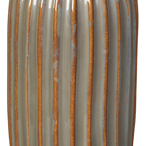 Brooms Vase Lines Ceramic green 20 cm