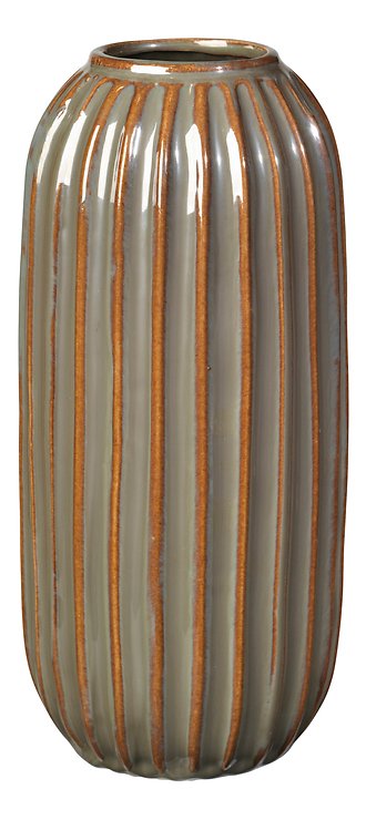 Broste Vase Lines Keramik grün 25 cm - Pic 1