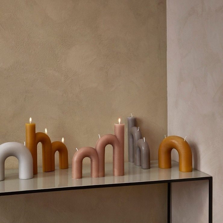 Broste Copenhagen Candle Blend 16cm grigio - Thumbnail 3