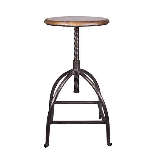 Brooms Swivel stool Sire mango wood iron natural