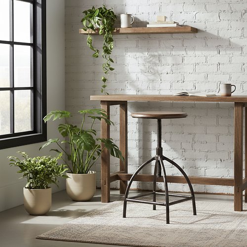 Brooms Swivel stool Sire mango wood iron natural