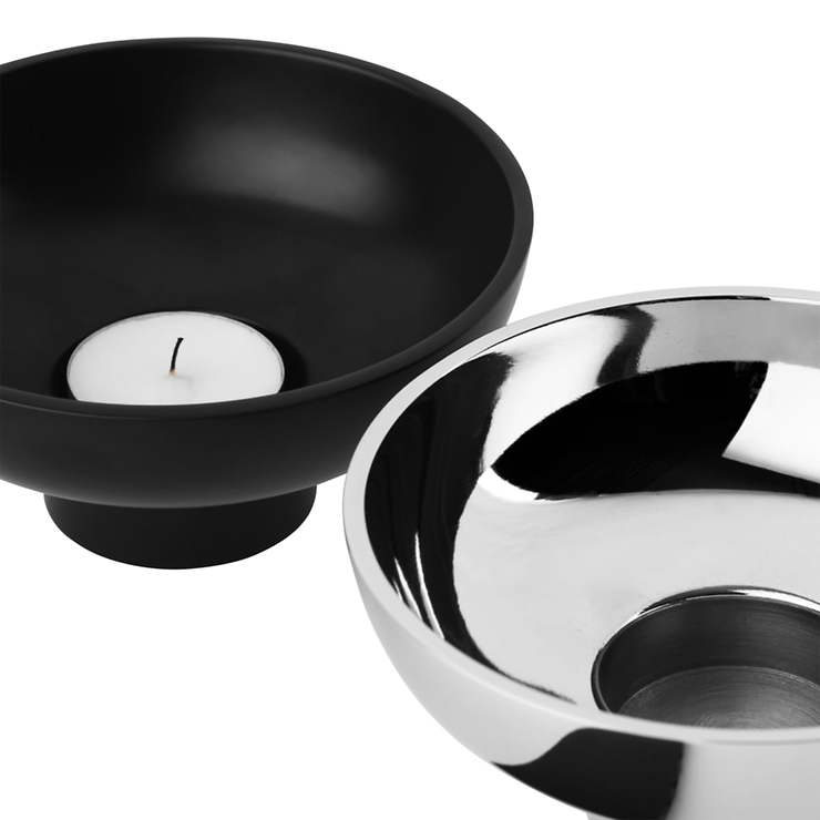 Kristina Dam Teelichthalter Alumina 11 x 6 cm schwarz - Thumbnail 3