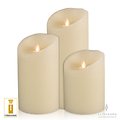 Luminara LED candles set of 3 ivory D 10 with remote control - Thumbnail 1