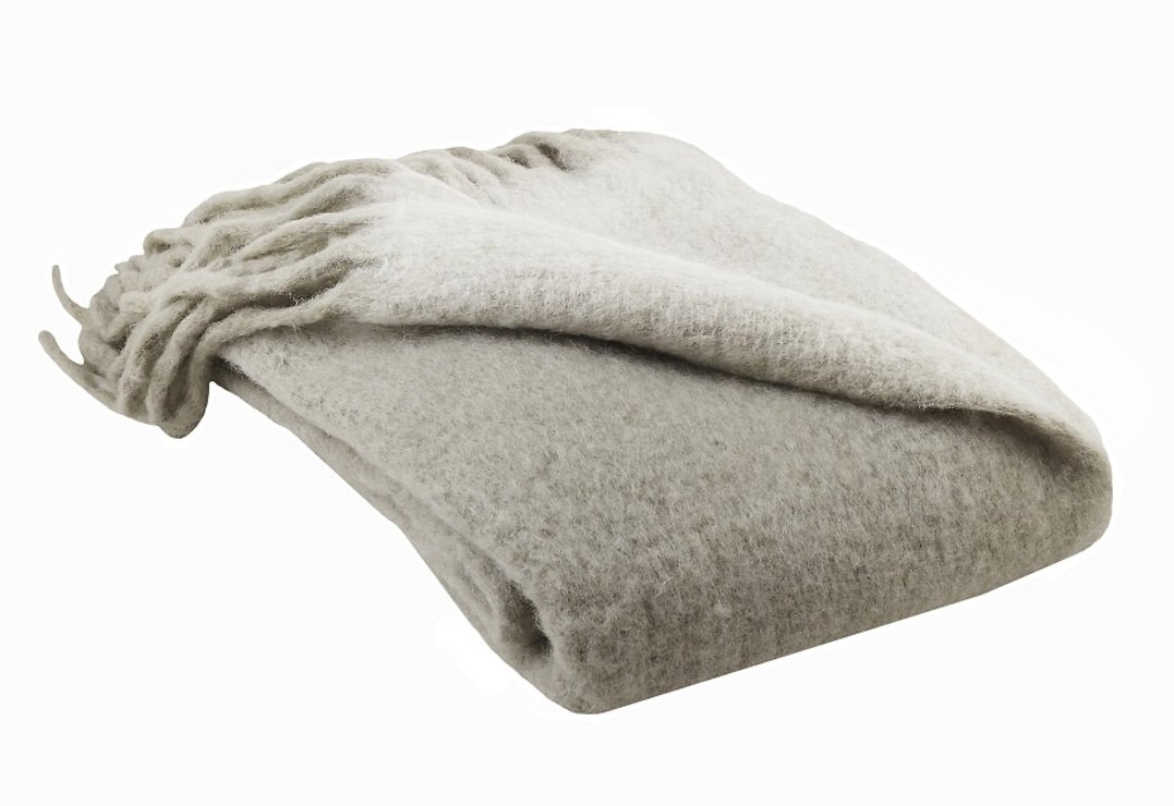 Cozy Living Mohairdecke Platin 130 x 170cm - Thumbnail 2