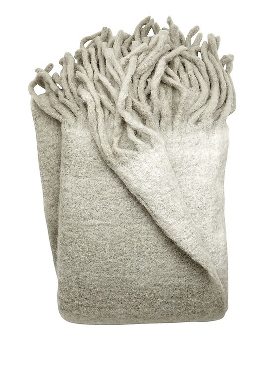 Cozy Living Mohairdecke Platin 130 x 170cm - Thumbnail 1