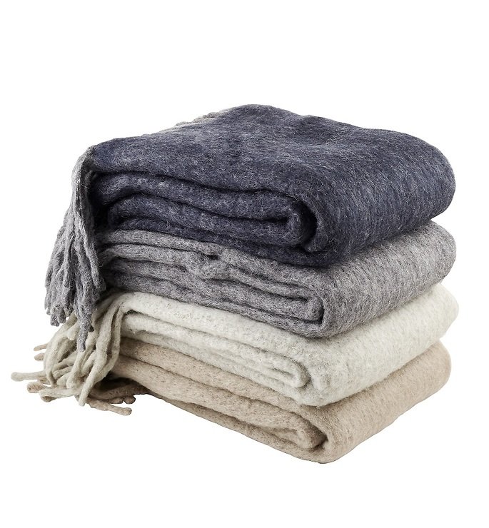 Cozy Living Mohairdecke Platin 130 x 170cm - Thumbnail 3