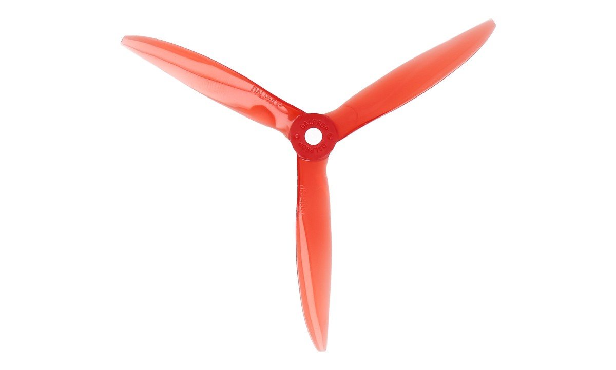 DAL T5051 Cyclone 3 Blatt Propeller Crystal Rot 2xCW 2xCCW 5 Zoll - Thumbnail 2